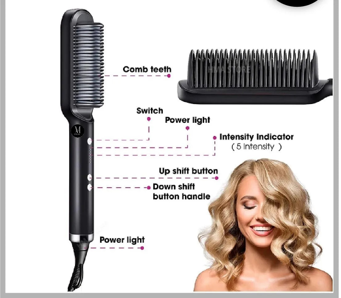 Electric Professional Hair Straightening Brush For Girls