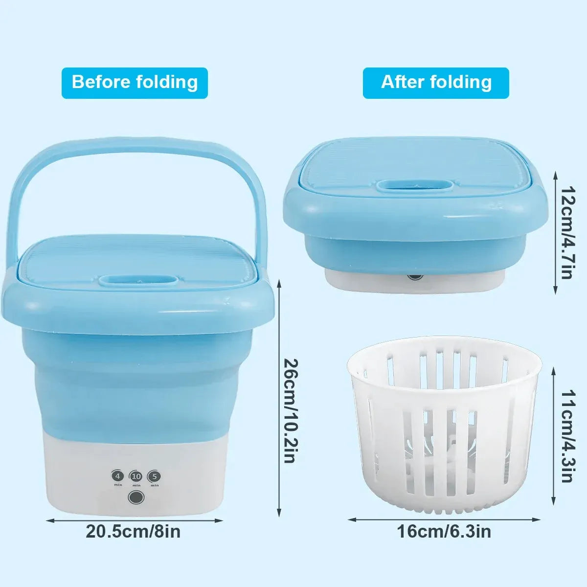 Premium Quality mini washing machine with dryer included original best for hostels