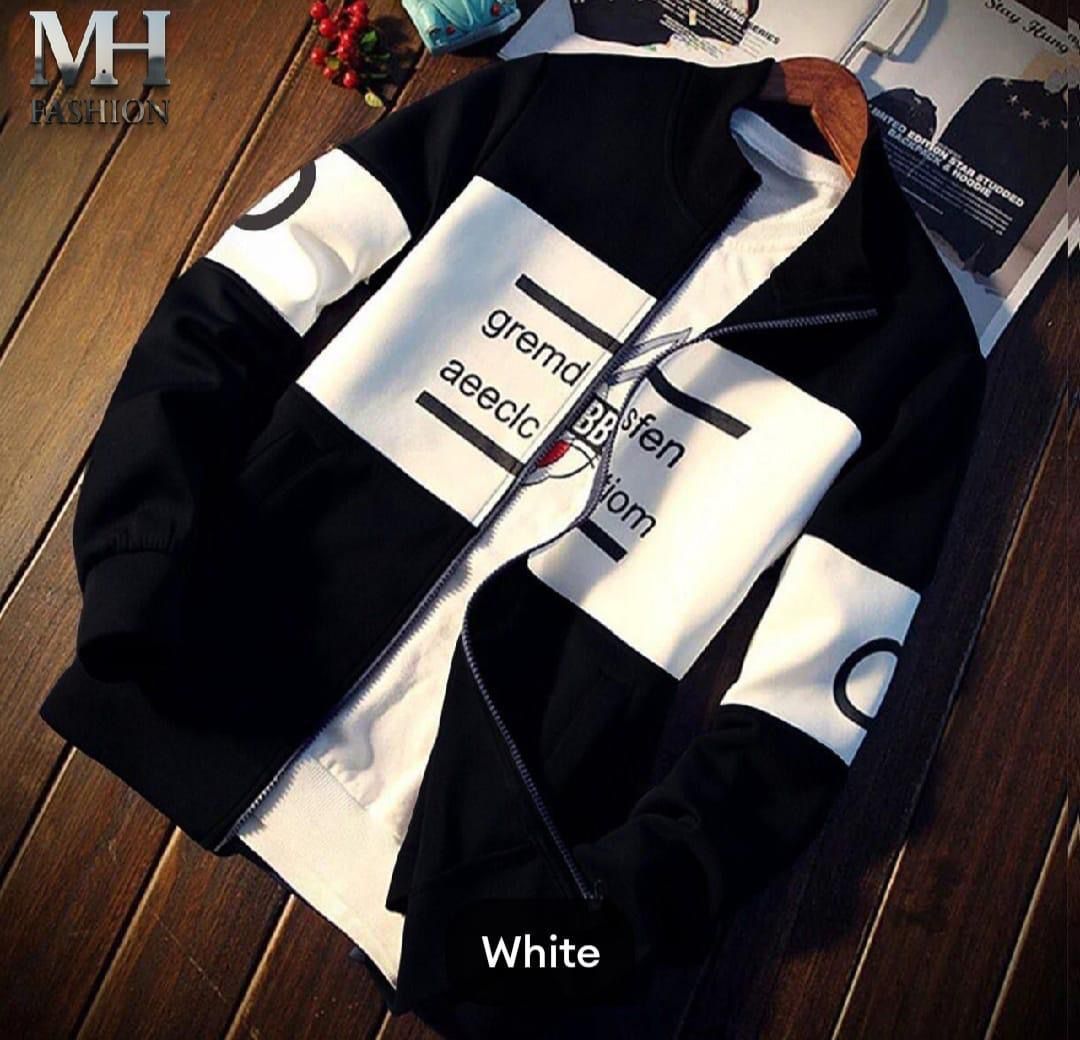Mens fleece hooded neck jacket