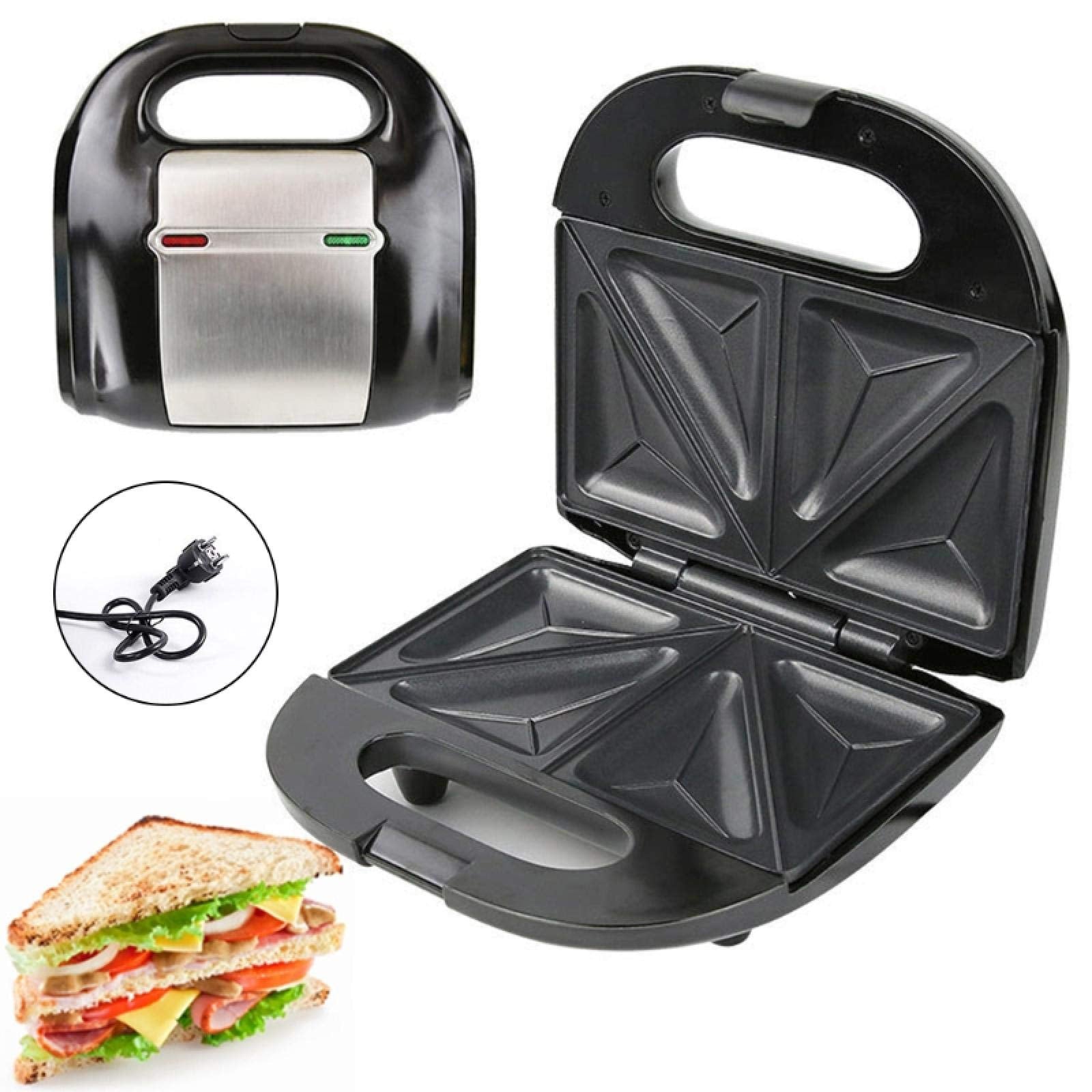 Philips Portable Sandwich Maker for Home & Office β 2-Slice Non-Stick with Heat Indicator