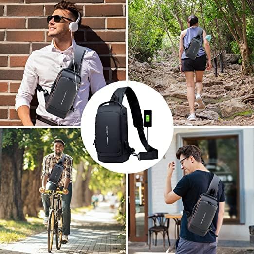 Shoulder Bag Body Backpack with TSA Lock (Random Color)