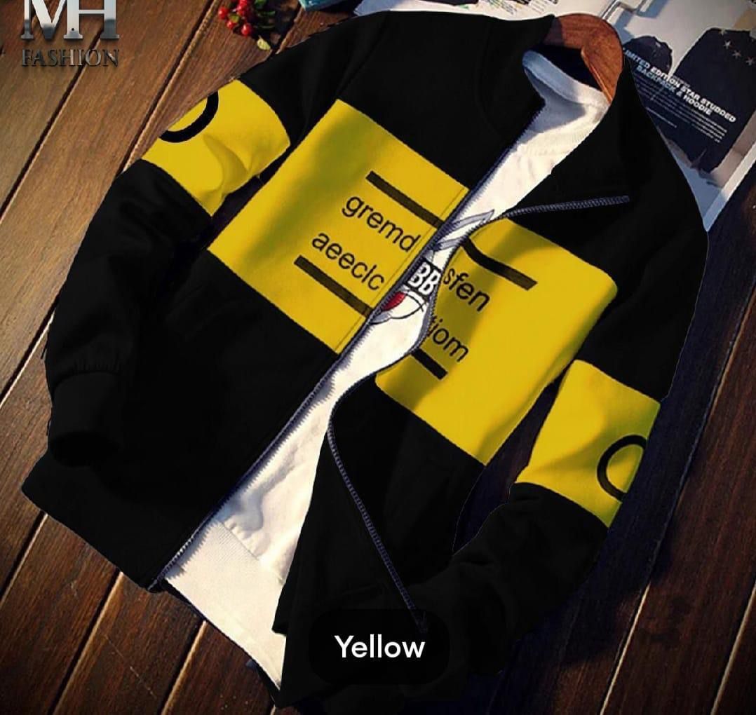 Mens fleece hooded neck jacket