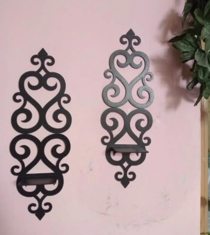 wooden wall decor shelves