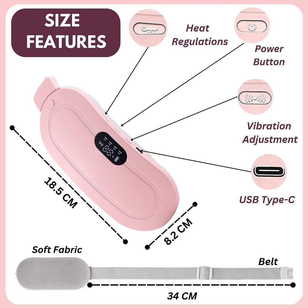 Cordless Menstrual Heating Pad with Massage